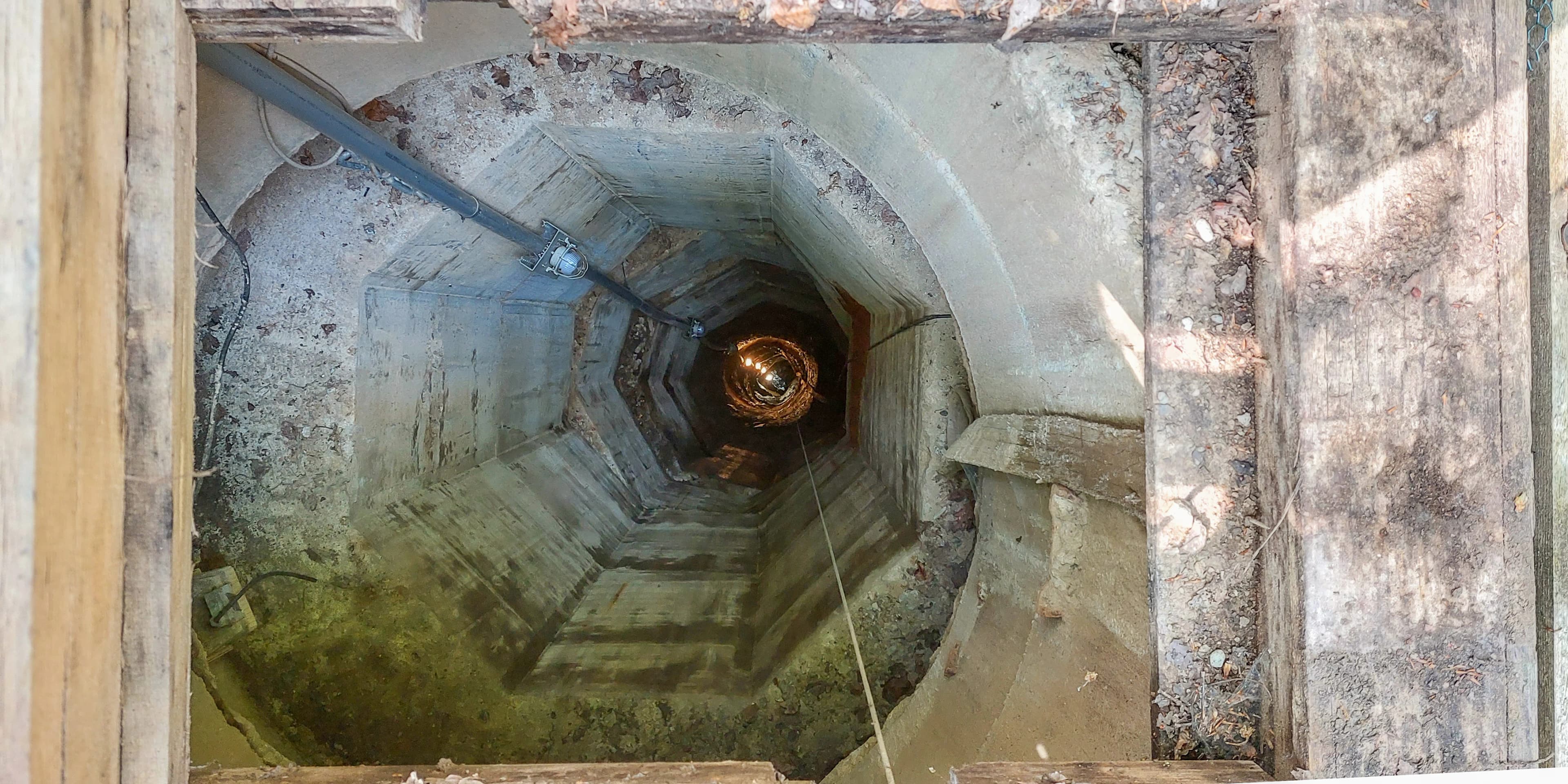 Blick in Schacht 3